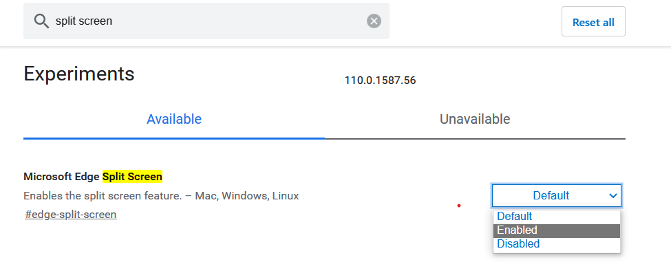 Microsoft Edge Bölünmüş Ekran Kullanımı
