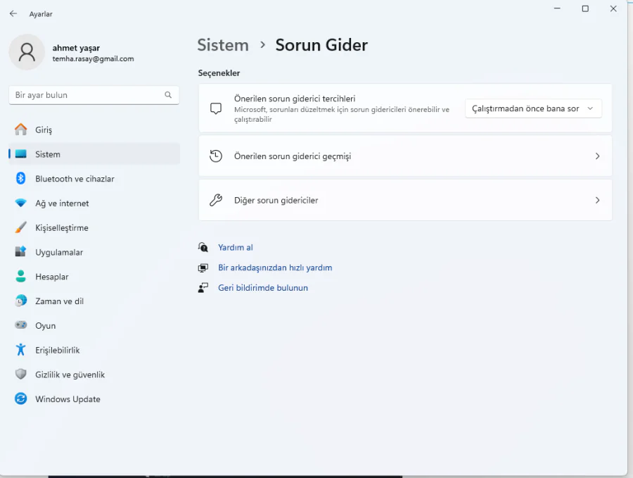 Windows'ta Yardım Nasıl Alınır Hatası