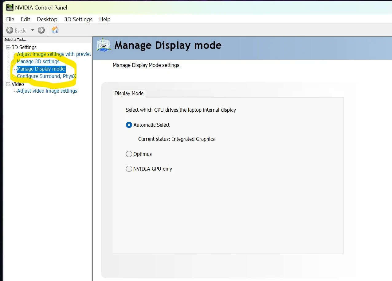 NVIDIA Ekran Ayarları Kullanılamaz Hatası