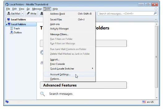 Outlook Thunderbird veya Yahoo'ya dönüştürme
