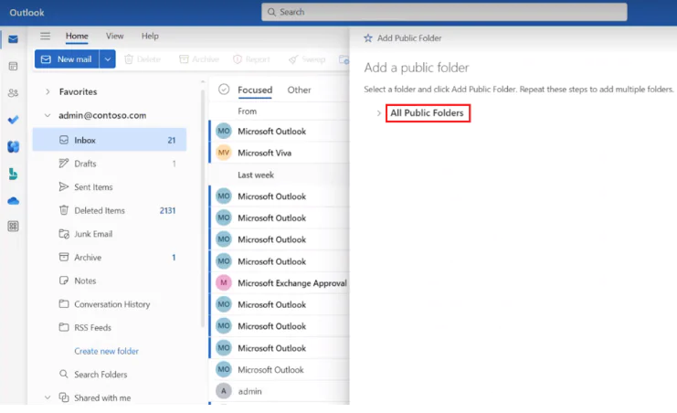 Outlook'a Ortak Klasör Takvimi Ekleme