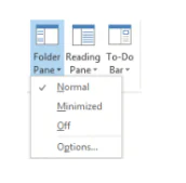 Outlook Klasör Bölmesini nasıl genişletilmiş halde tutarım