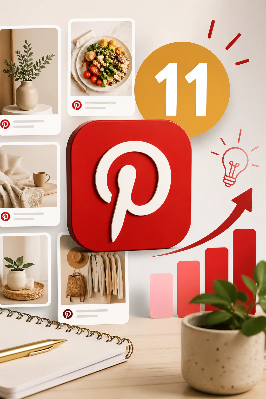 Pinterest pazarlama stratejileri ile hazırlanan dikkat çekici pin görseli örneği