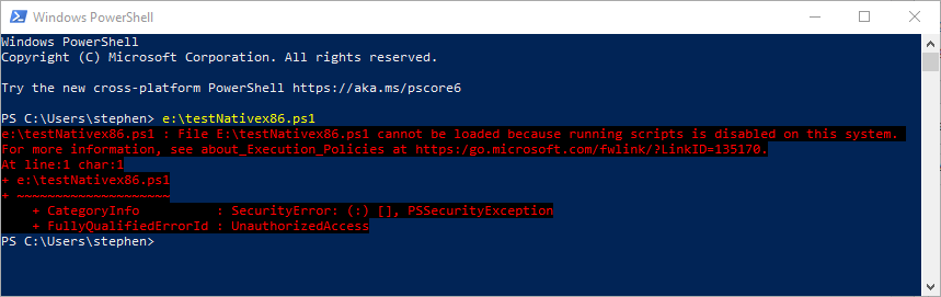 PowerShell Running Scripts is Disabled on This System Hatası
