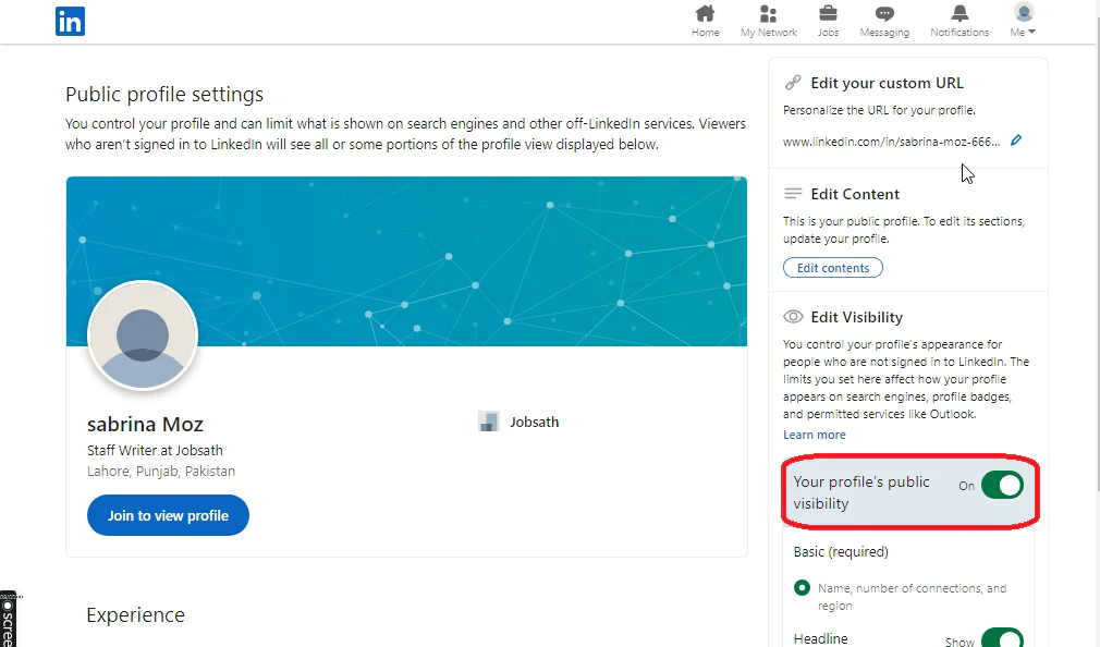 Gizlilik seçenekleri simgesi.