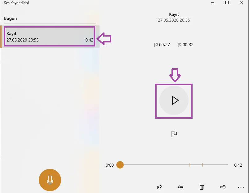 Bilgisayarda ses kaydı alma adımları
