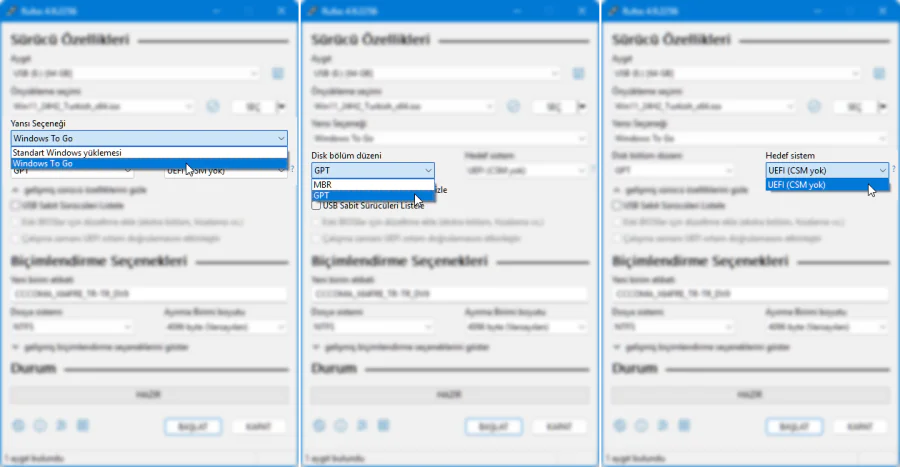 USB'den Çalışan Windows 11 Hazırlama