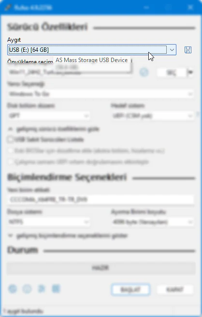 USB'den Çalışan Windows 11 Hazırlama