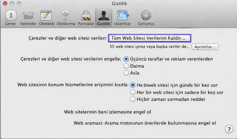 Safari Sunucuya Güvenli Bağlantı Kuramıyor 