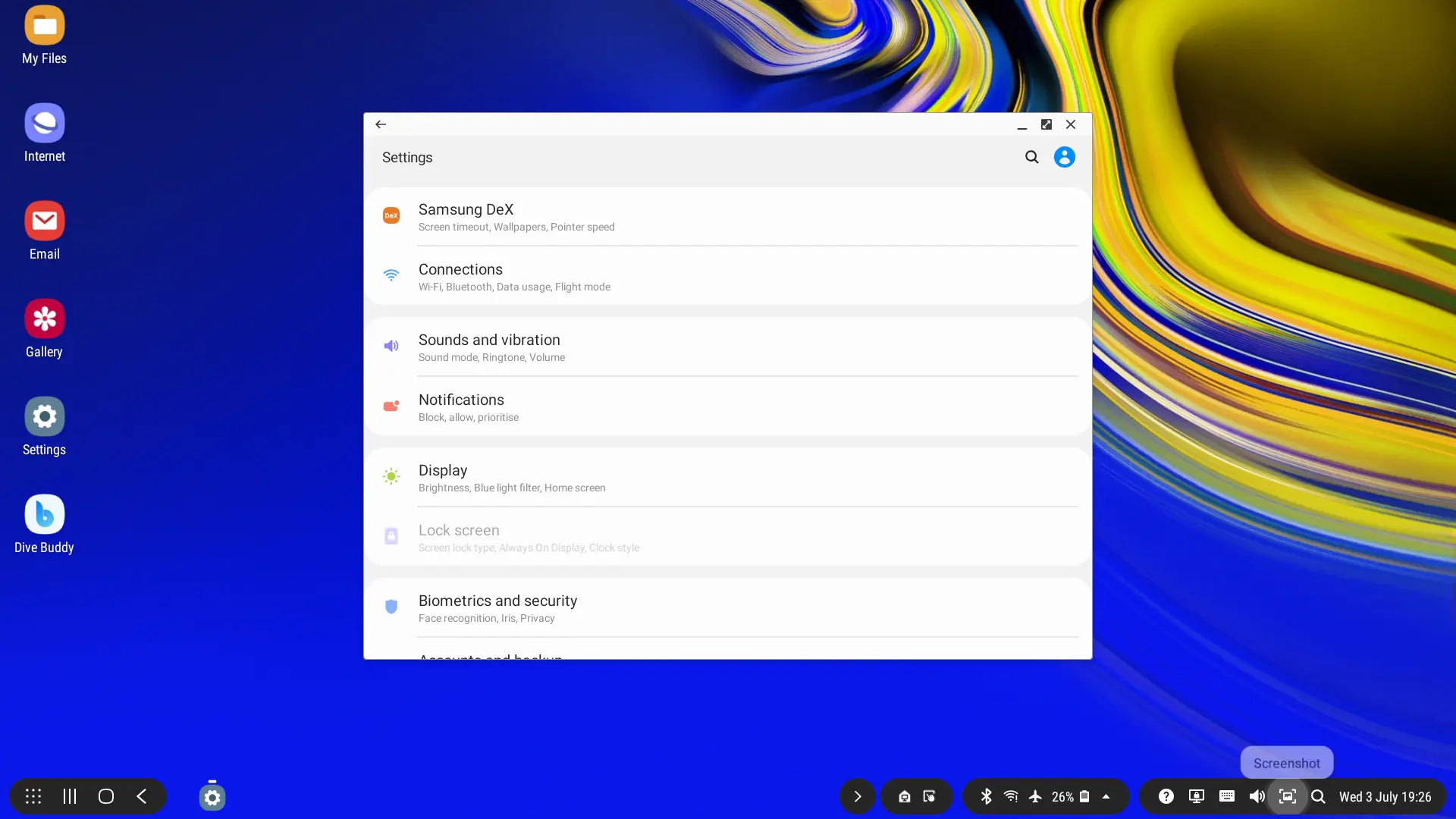 Samsung Destek ile iletişime geçerek DeX başlatılamıyor sorununu çözme adımını gösteren bir ekran görüntüsü.