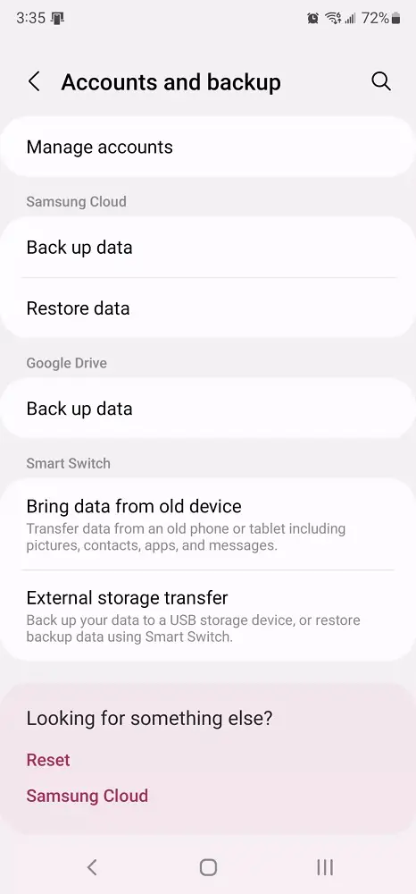Samsung Telefon Yedekleme