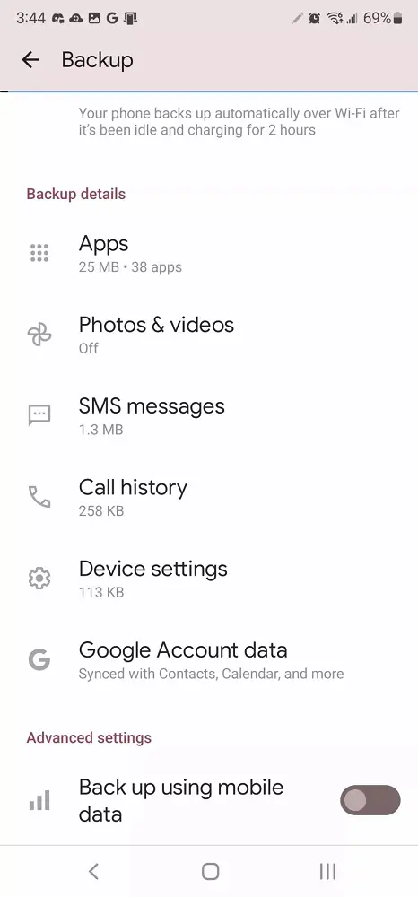 Samsung Telefon Yedekleme