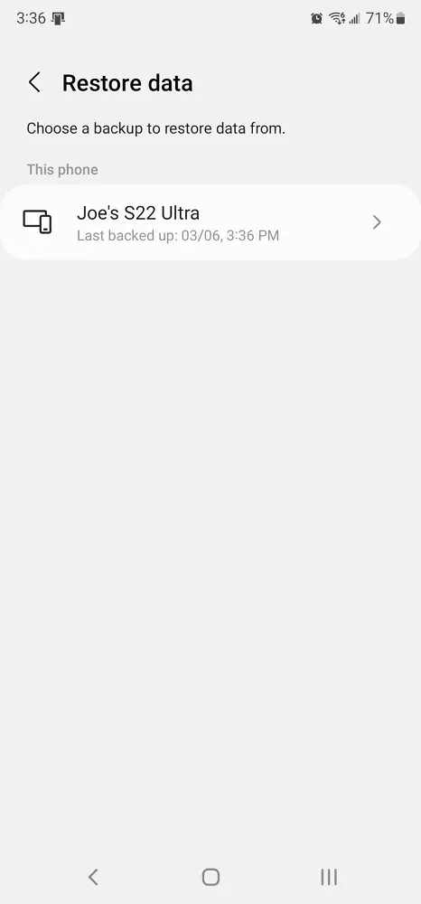 Samsung Telefon Yedekleme