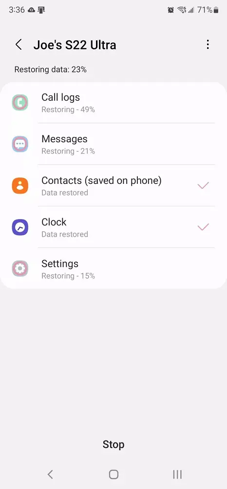 Samsung Telefon Yedekleme