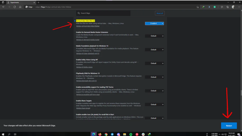Microsoft Edge Başlık Çubuğu Nasıl Gizlenir?