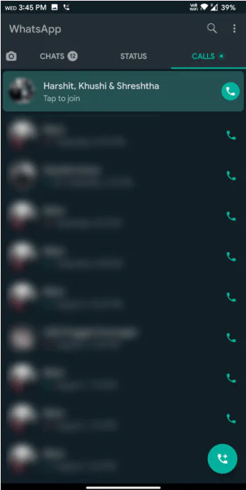 WhatsApp Cevapsız Grup Çağrılarına Nasıl Katılabilirsiniz