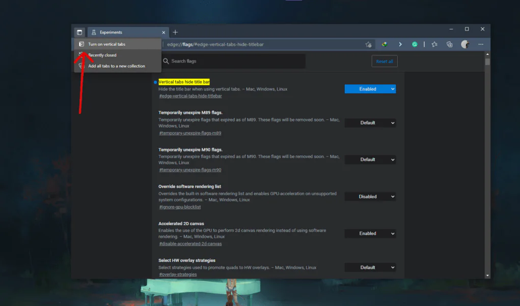 Microsoft Edge Başlık Çubuğu Nasıl Gizlenir?