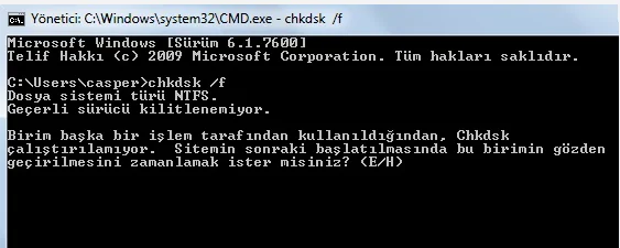 Chkdsk Günlük dosyaları hakkında