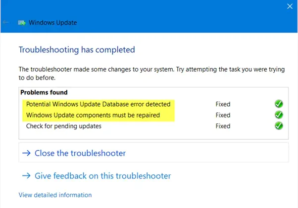 Windows update hata kodu