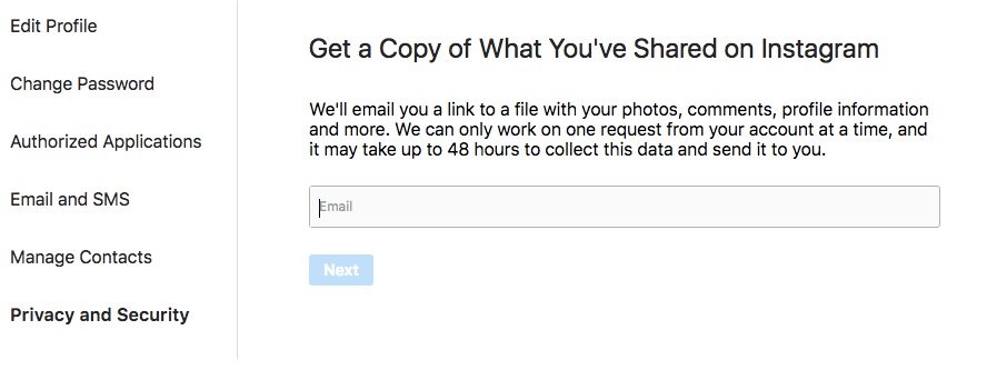 Instagram Verileri Nasıl İndirilir adımlar