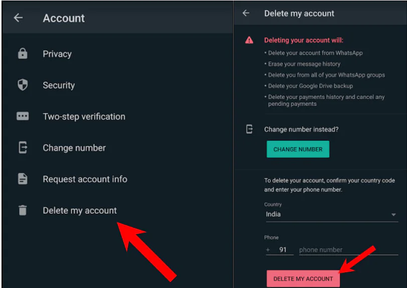 WhatsApp Hesabınız Kalıcı Olarak Nasıl Silinir