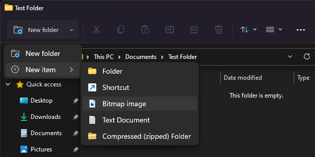 Windows 11'de Yeni BMP Dosyası Nasıl Oluşturulur?