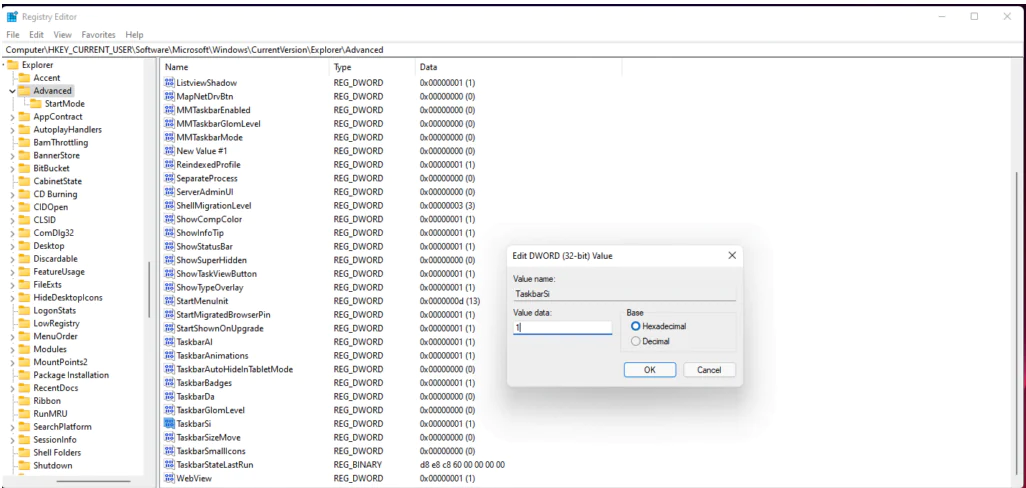 Windows 11'de Görev Çubuğu Boyutu Nasıl Değiştirilir