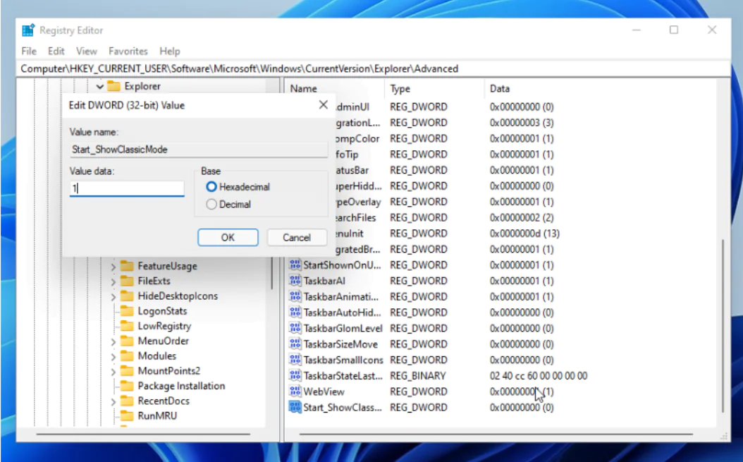 Windows 10 Başlat Menüsünü Windows 11 Geri Getirin