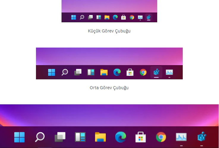 Windows 11'de Görev Çubuğu Boyutu Nasıl Değiştirilir