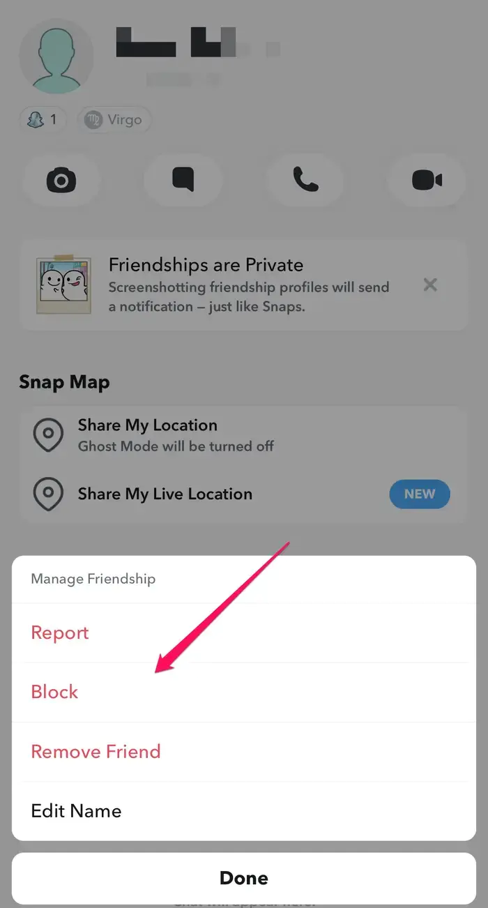 Snapchat Spam Engelleme