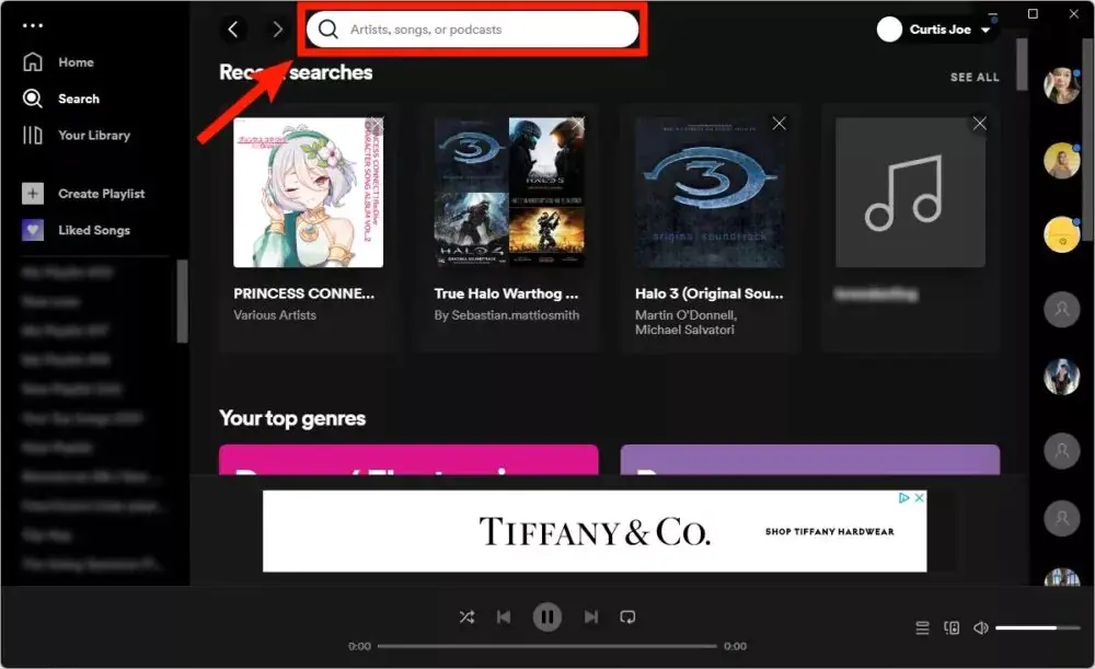 Spotify Kişi Engelleme