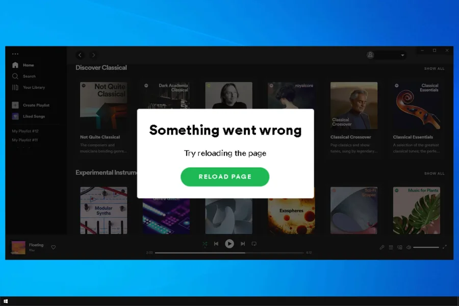 Spotify'da Bir Şeyler Ters Gitti Hatası