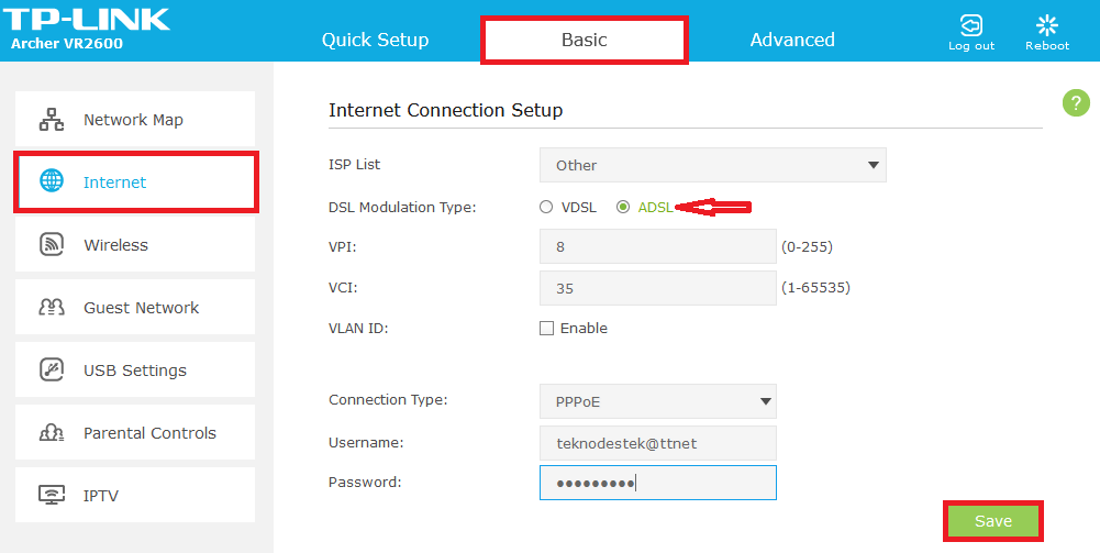TP-Link Archer VR2600 Modem Kurulumu