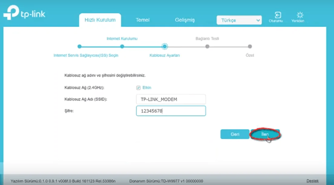 TP Link TD W9977 Modem Kurulumu ve Kablosuz Ayarlar