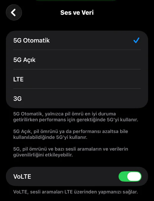 Telefondan 5G Ayarı Nasıl Yapılır