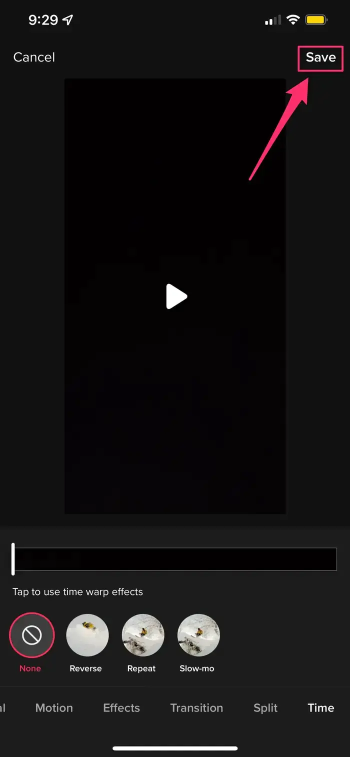 TikTok Videosunu Tersten Oynatma