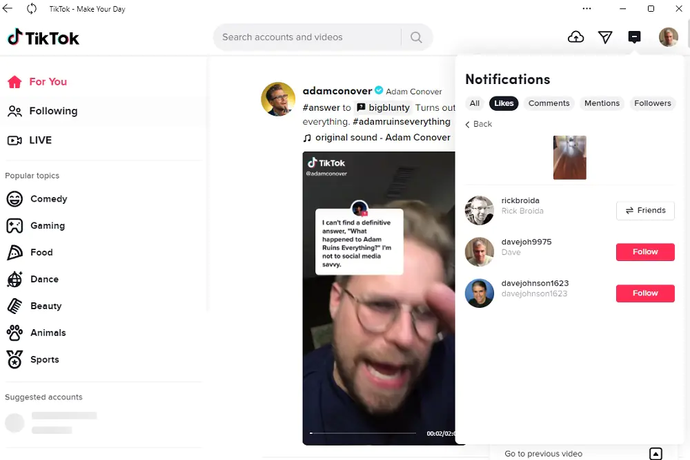 TikTok'ta Videonuzu Kimin Beğendiğini Görüntüleme