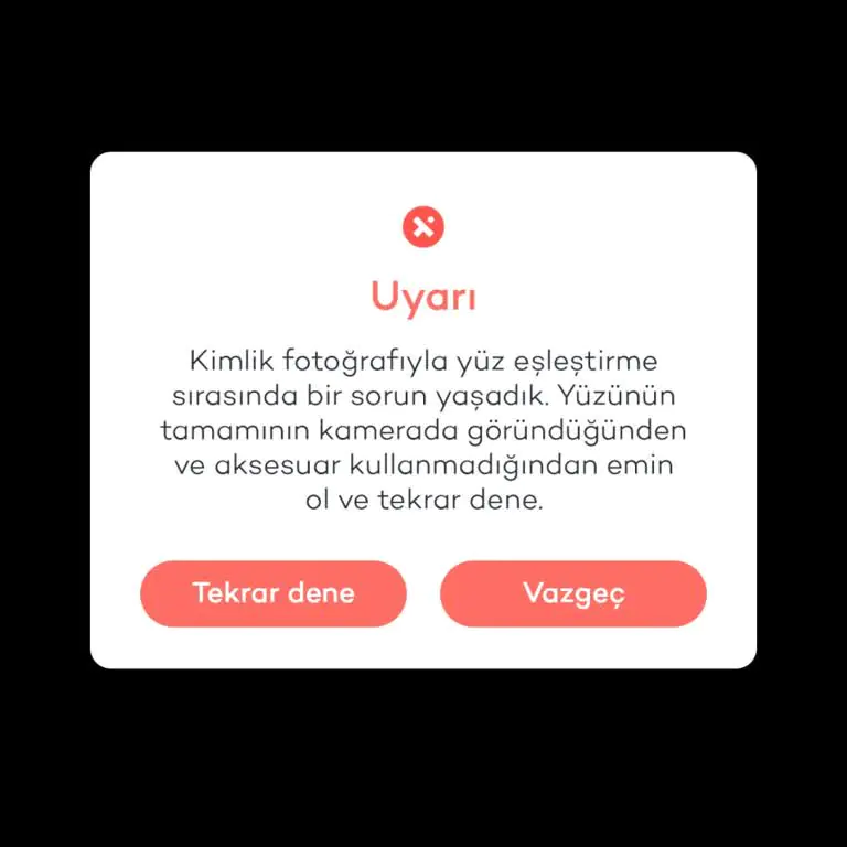 Tosla Kimlik Doğrulama Yüzü Okumuyor Sorunu