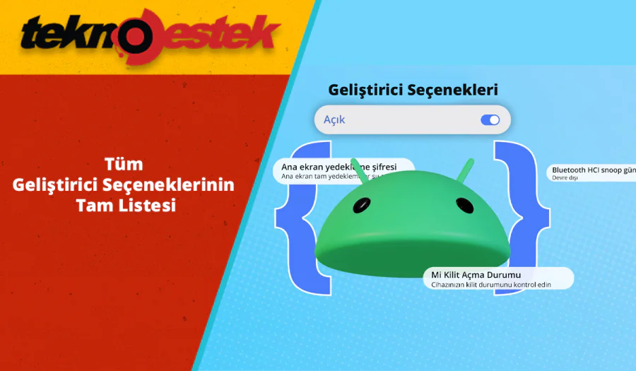 Geliştirici Seçeneklerinin Tam Listesi