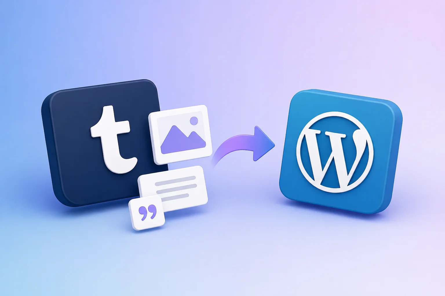 Tumblr'ı WordPress'e İçe Aktarma sırasında içerik ve görsellerin taşınmasını gösteren ekran