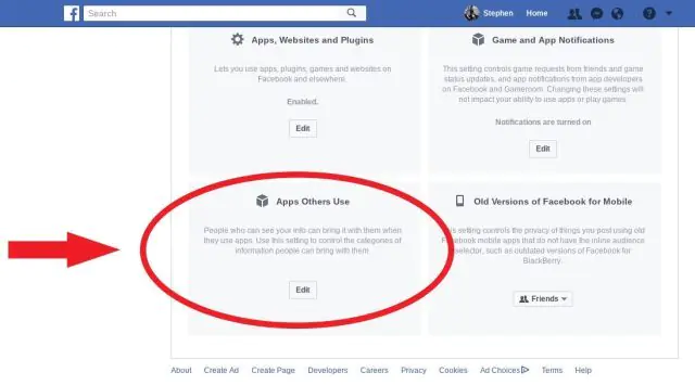 Göz simgesi ve Facebook logosu