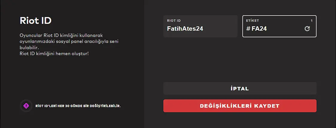 Valorant İsim Değiştirme Nasıl Yapılır