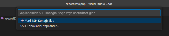 Visual Studio Code SSH Bağlantılarını Yapılandırma