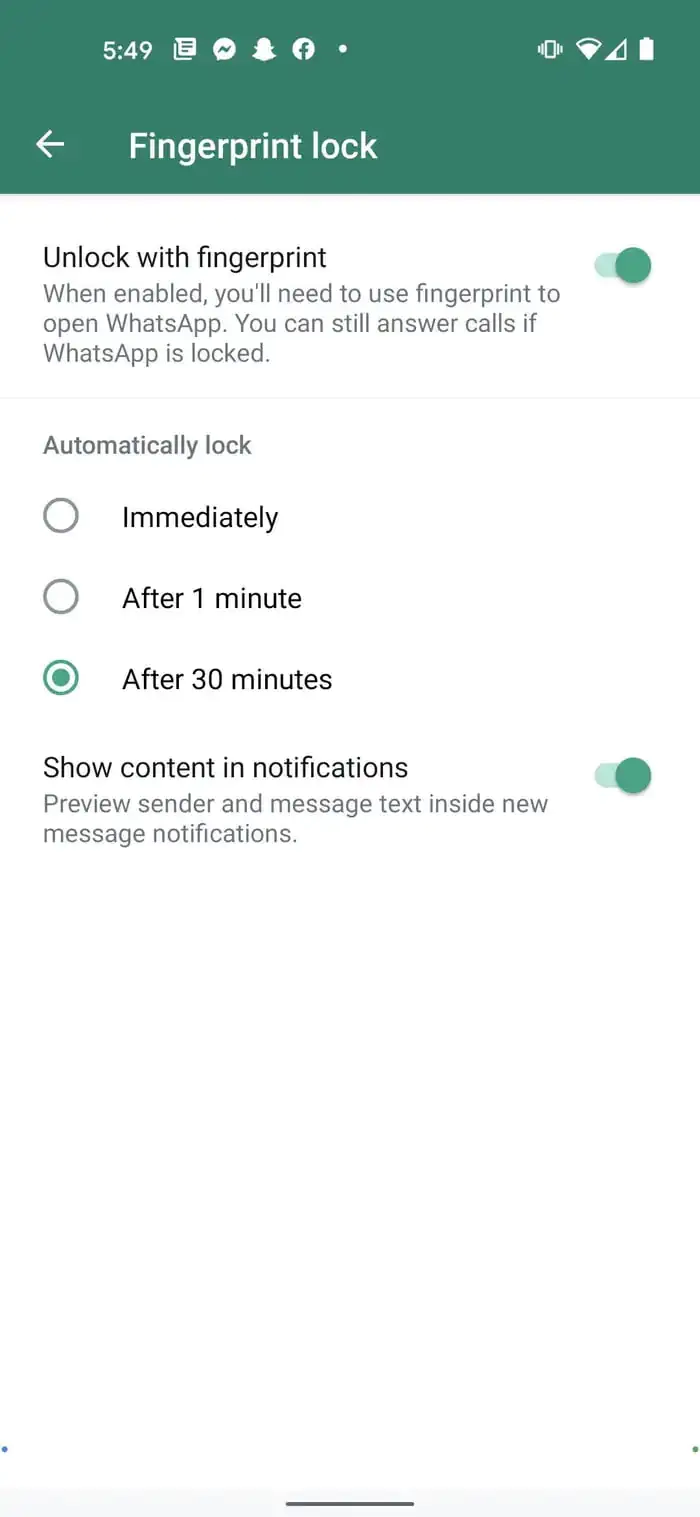 WhatsApp Güvenliği için WhatsApp’ı Kilitleme