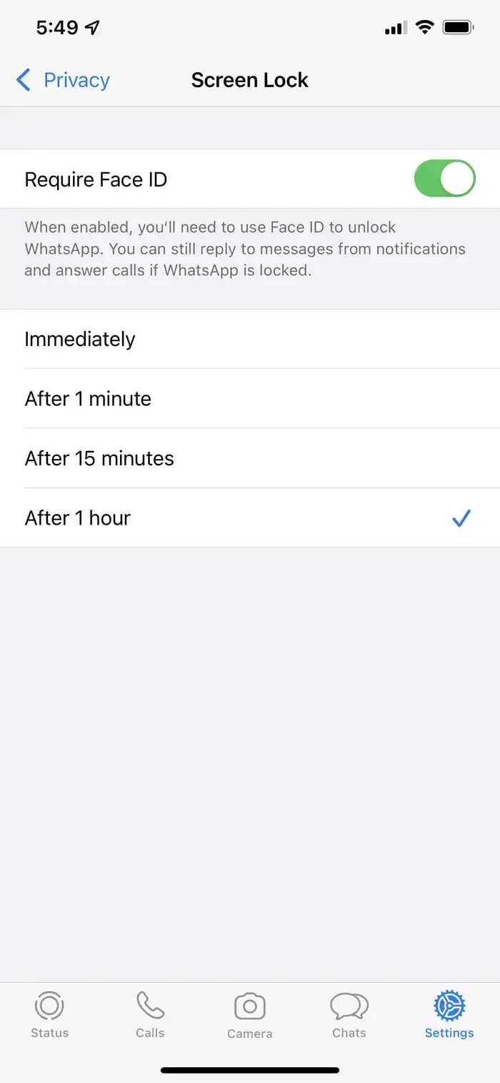WhatsApp Güvenliği için WhatsApp’ı Kilitleme