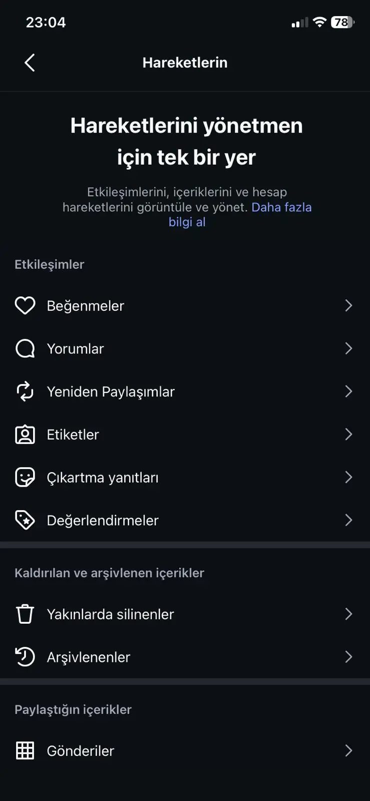 Instagram Hareketlerden geçmiş yorumları silme Instagram Hareketlerden geçmiş yorumları silme