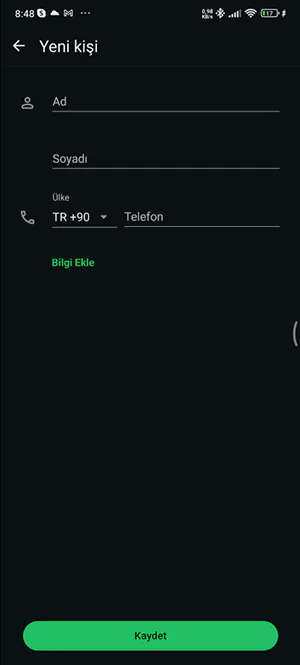 Kısaca WhatsApp Kişi Ekleme Nasıl Yapılır