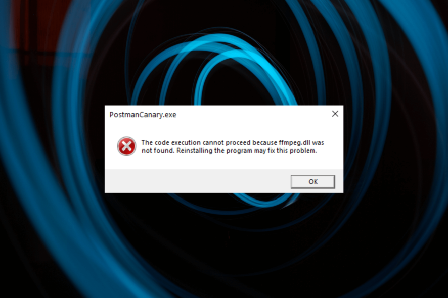 WhatsApp Web'de FFmpeg.dll hatasını gösteren ekran görüntüsü