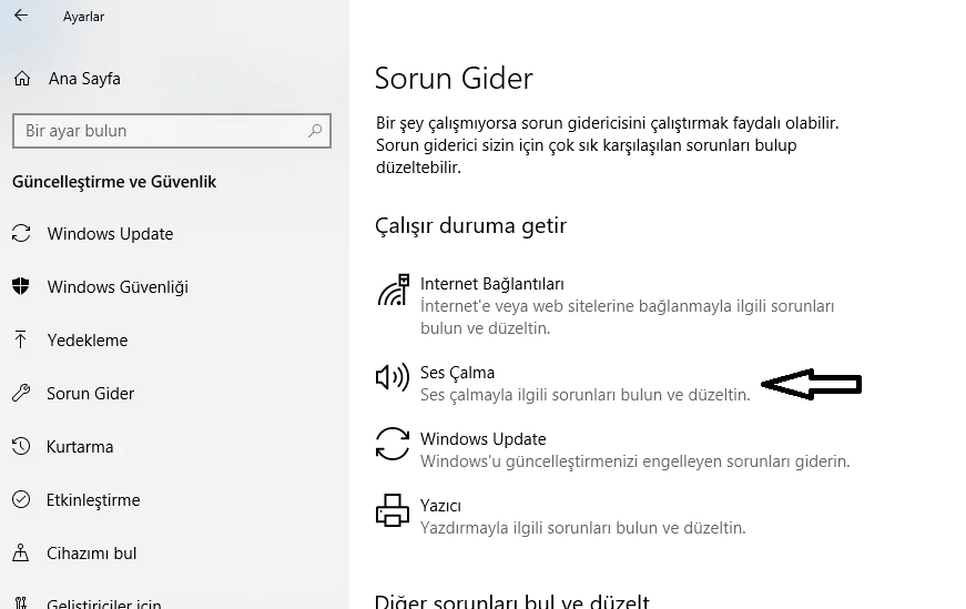 Windows 10’da Ses Sorunları ve Çözümleri