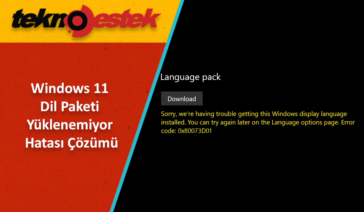 Dil Paketi Yüklenemiyor Hatası